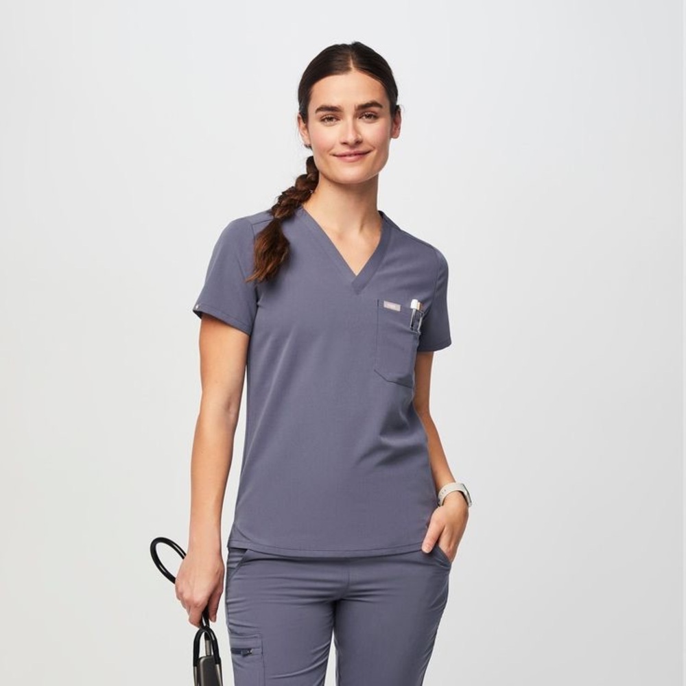 Figs Catarina Scrub Top in Space Navy